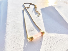 Colar | pulseira Tash quartzo-rosa ouro - comprar online