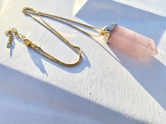 Colar Fênix quartzo-rosa ouro - comprar online