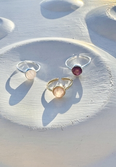 Anel Joy Quartzo Rosa Ouro - MIMPPY - Jóias em Prata e Semijóias | Acessórios Femininos com Cristal e Pedras Naturais