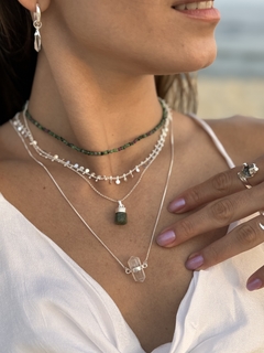 Chocker Caraíva Esmeralda 100% prata - MIMPPY - Jóias em Prata e Semijóias | Acessórios Femininos com Cristal e Pedras Naturais