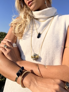 Colar Krabi pirita ouro - MIMPPY - Jóias em Prata e Semijóias | Acessórios Femininos com Cristal e Pedras Naturais