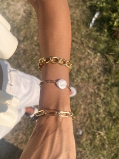 Pulseira Brisa Pérola Barroca ouro - MIMPPY - Jóias em Prata e Semijóias | Acessórios Femininos com Cristal e Pedras Naturais