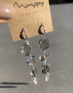 Brinco Queen Cristal Prasiolita - MIMPPY - Jóias em Prata e Semijóias | Acessórios Femininos com Cristal e Pedras Naturais
