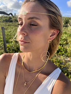Headpiece Lya água-marinha Oro - MIMPPY - Jóias em Prata e Semijóias | Acessórios Femininos com Cristal e Pedras Naturais