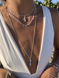 Chocker Bali esmeralda 100% prata na internet