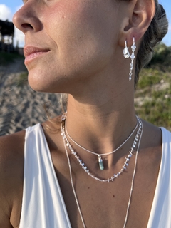 Chocker Bali esmeralda 100% prata - MIMPPY - Jóias em Prata e Semijóias | Acessórios Femininos com Cristal e Pedras Naturais