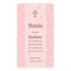 Fondo de Estrellas Rosa Bautismo