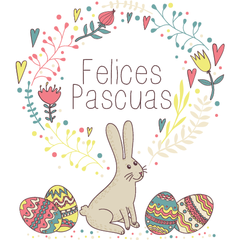 Conejo Lineal - Cartel en Vinilo Pascuas - comprar online