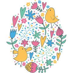 Pájaros Pascuas - Cartel en Vinilo Pascuas - comprar online