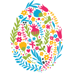 Flor Ovalo Pascuas - Cartel en Vinilo Pascuas - comprar online
