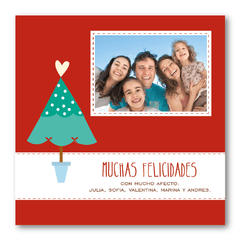 Arbol Corazón con Foto Box - Tarjetas para Navidad y Fin de Año