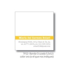 Banda Cruzada Box - Tarjetas Personales - comprar online