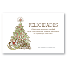 Caballo de Madera Postal - Tarjetas para Navidad y Fin de Año