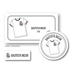 Camiseta Fútbol Equipos Internacionales - Etiquetas Escolares - Gráfica 21