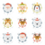 Stickers Caras de Navidad De/Para - Etiquetas en Vinilo