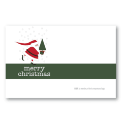 Corre Noel Verde Postal - Tarjetas para Navidad y Fin de Año