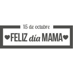 Feliz Día Mamá Corazón - Cartel en Vinilo de Corte Día de la Madre - comprar online