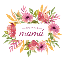 Mamá Flores Watercolor - Cartel en Vinilo día de la madre