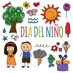 Dibujo Infantil - Vinilo Decorativo Día Del Niño - comprar online