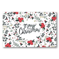 Dibujo Floral Postal - Tarjetas para Navidad y Fin de Año
