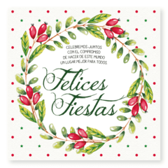 Felices Fiestas Acuarela Box - Tarjetas para Navidad y Fin de Año