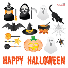 Iconos Halloween - Vinilo Decorativo Halloween