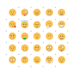 Emojis Flat - Stickers - comprar online