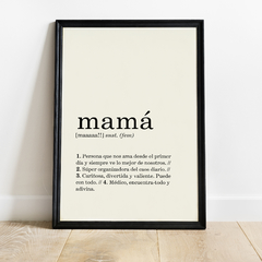 Mamá Definición - Lámina + tarjeta de regalo