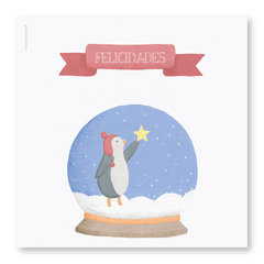 Navidad Dibujada Pinguino Box - Tarjetas para Navidad y Fin de Año