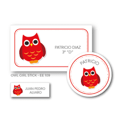 Owl Stick - Etiquetas Escolares
