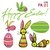 Huevos y conejos - Vinilo Decorativo Pascuas