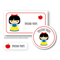 Blancanieves Princesas - Etiquetas Escolares