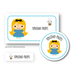 Alicia Princesas - Etiquetas Escolares