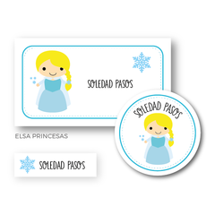 Elsa Princesas - Etiquetas Escolares