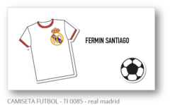 Camiseta Futbol Real Madrid- Tarjetas Infantiles - comprar online