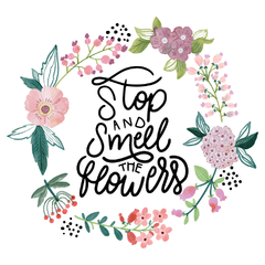 Stop and Smells the Flowers - Cartel en Vinilo Primavera - comprar online