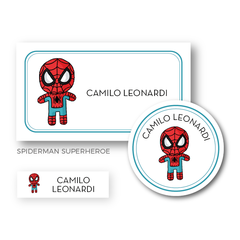 Spiderman Superhéroes - Etiquetas Escolares