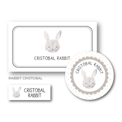 Rabbit Cristobal - Etiquetas Escolares