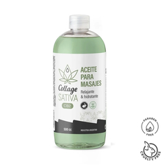 Aceite Masajes CB2 Sativa Relajante Hidratante 500cc Collage