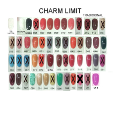 Kit 10 Esmaltes Semipermanente Charm Limit + Base y Top Coat - tienda online