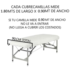 Cubrecamillas Descartable Elastizado 20 Gr Blanco 2x1mt X10u - comprar online