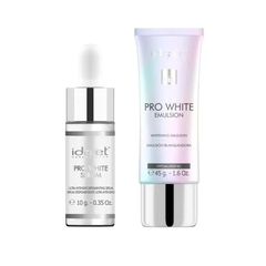 Kit Blanqueador Pro White Despigmenta Serum Emulsion Idraet