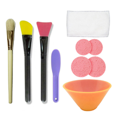 Kit Cosmetologia 3 Brochas + Bowl+ Espatula+ Vincha+ 4 Cisne - comprar online