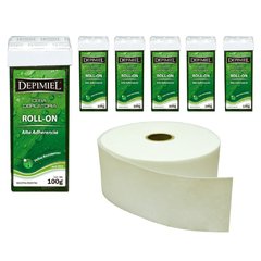 Kit 6 Roll On Aloe DEPIMIEL + Bandas En Rollo x 50 Mts