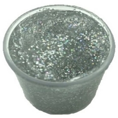 Glitter Gel Corporal Pelo MakeUp Artistico Plata Plateado