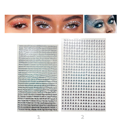 Strass Autoadhesivos Gema Para Rostro Cuerpo Plata X Plancha