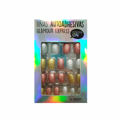 Uñas Press On Autoadhesivas Cobre Glitter Thelma&Louise - comprar online