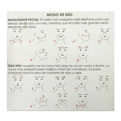 Rodillo Masajeador Facial + Gua Sha Quarzo Rosa Duga - comprar online