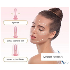 Ventosa Facial Cupping Cellu Copa Silicona Rosa - comprar online