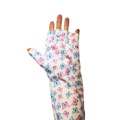 Manoplas guantes sin dedos x par protectores para cabinas UV - comprar online